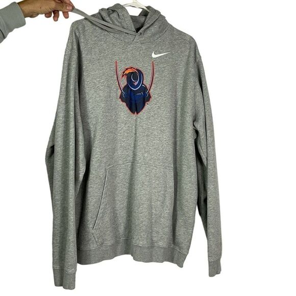 Nike Gray University of Virginia Cavalier Hoodie, Mens XXL, Kangaroo Pocket - Picture 4 of 11